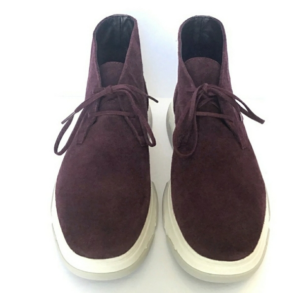 Calvin Klein Size 11.5 Burgundy Suede Chukka Boots - Picture 5 of 6